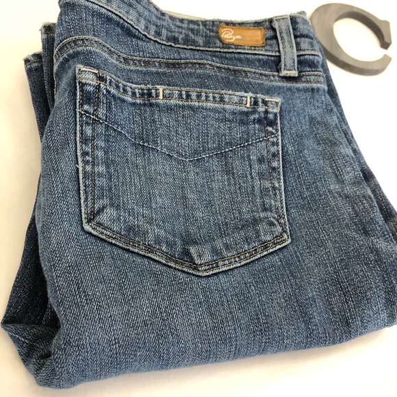 PAIGE Laurel Canyon l Sz 31 l Lightly Distressed Bootcut Jeans - Picture 10 of 12